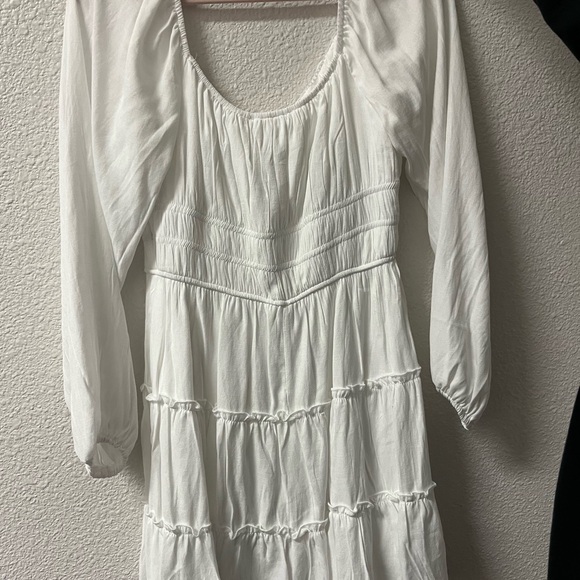 Altar’d State White Tiered Boho Mini Dress - Picture 2 of 3